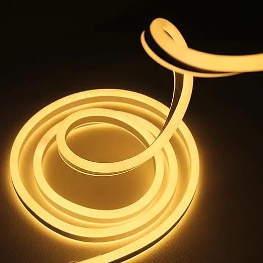 Warm White Color Neon LED Light Strip Light Neon Light 5 Meter Bhajan Variety shop